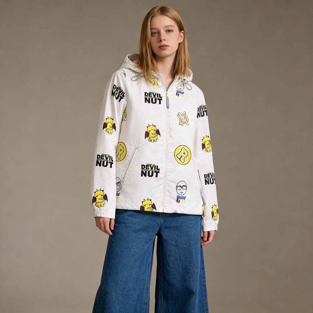 Vintage Devil Nut Under Zip Hoodie Jacket Woman Sz M